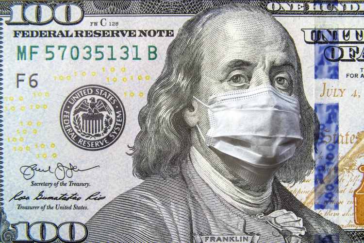 Ben Franklin with Covid Mask